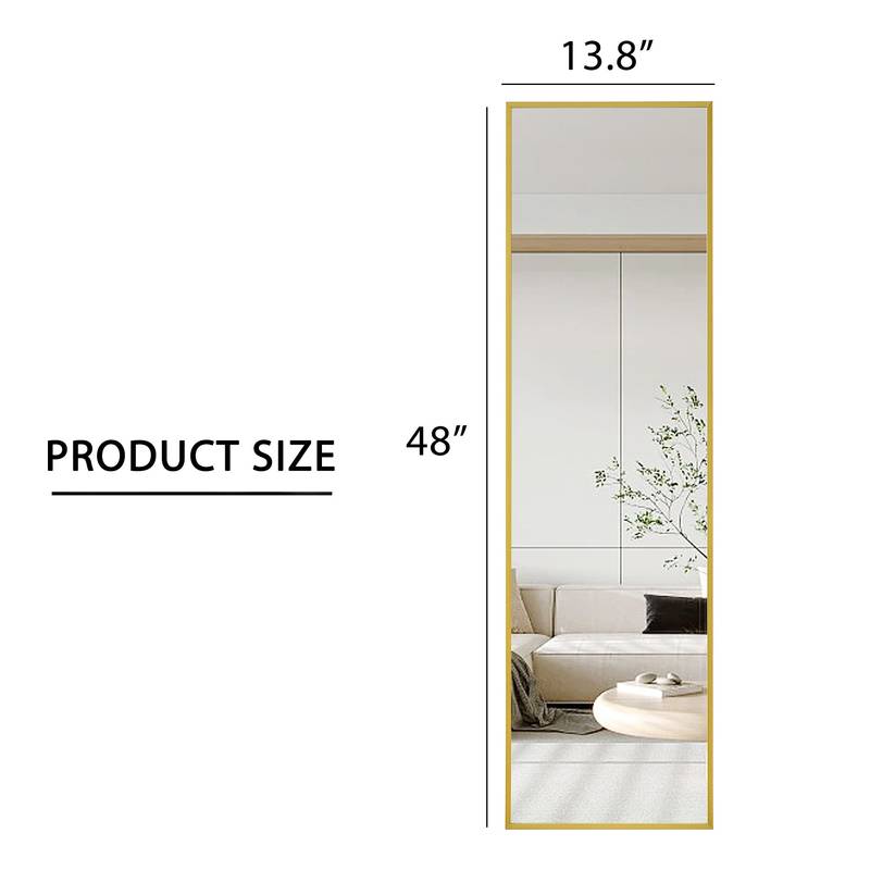 Sleek Full-Length Aluminum Mirror