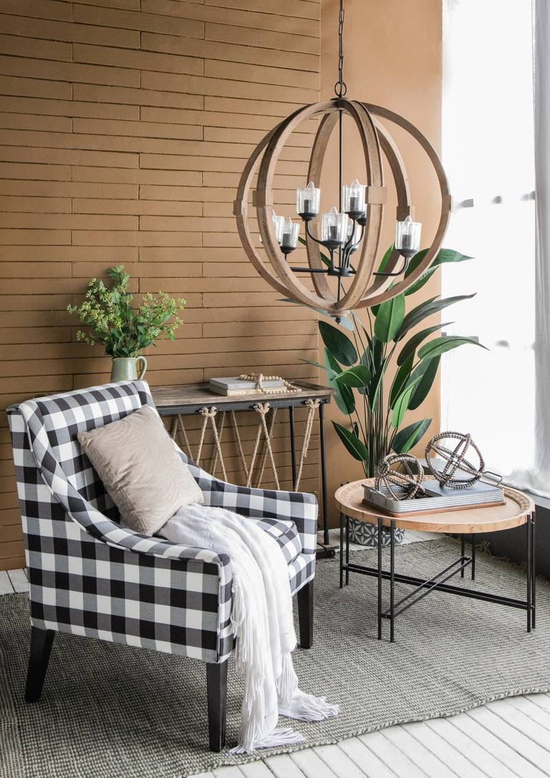 Wooden Glow Chandelier – Stylish Hanging Light for Any Space