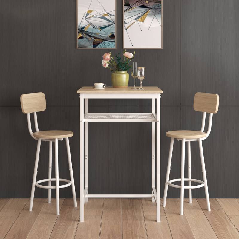 Chic Bar Table Set with Cozy Stools