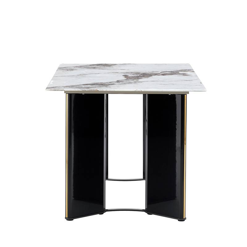 Chic Marble-Look Dining Table