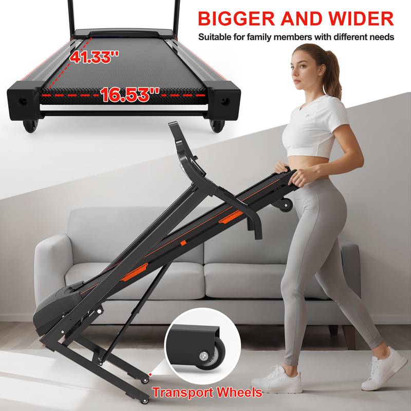 Smart Foldable Treadmill with Bluetooth and Incline