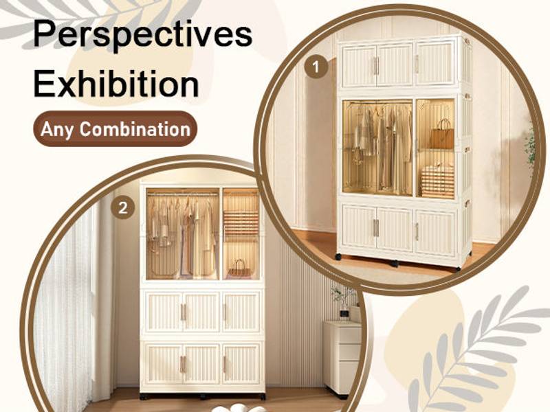Chic Storage Closet - Portable Wardrobe Organizer