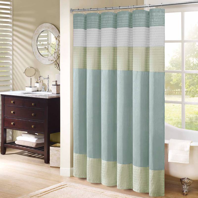 Elegant Silk Feel Shower Curtain