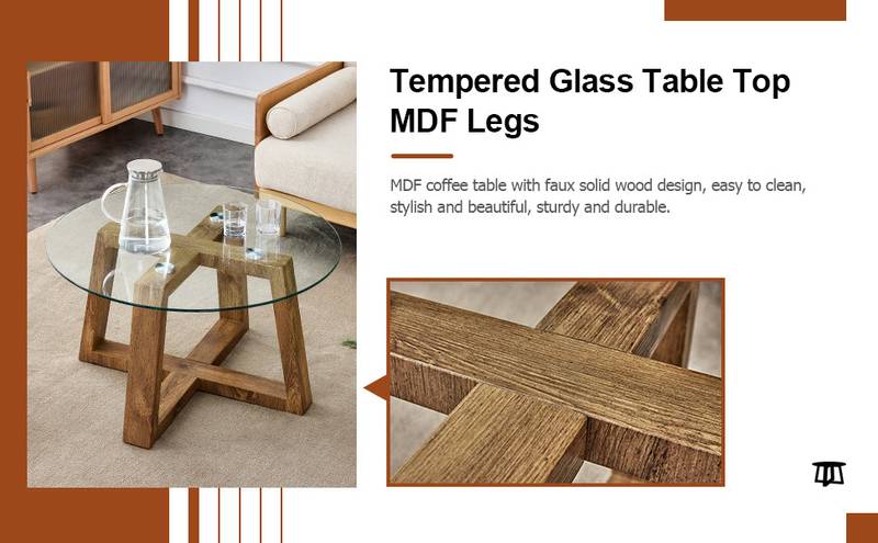 Chic Glass & Wood Coffee Table Retreat