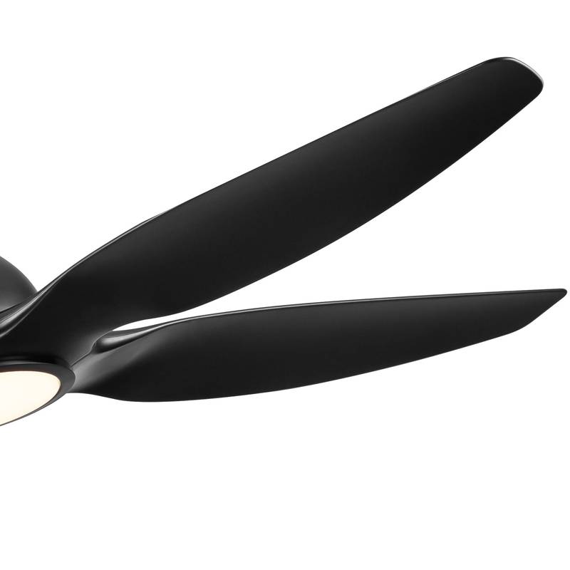 Sleek LED Ceiling Fan with Black Blades