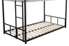 Sturdy Metal Twin Bunk Bed with Safety Guardrails
