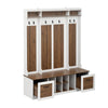 Versatile Entryway Bench with Coat Rack and Storage
