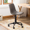 Swivel Style Faux Leather Office Chair in Antique Gray