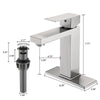 Sleek Stainless Steel Bathroom Faucet with Deckplate and Drain