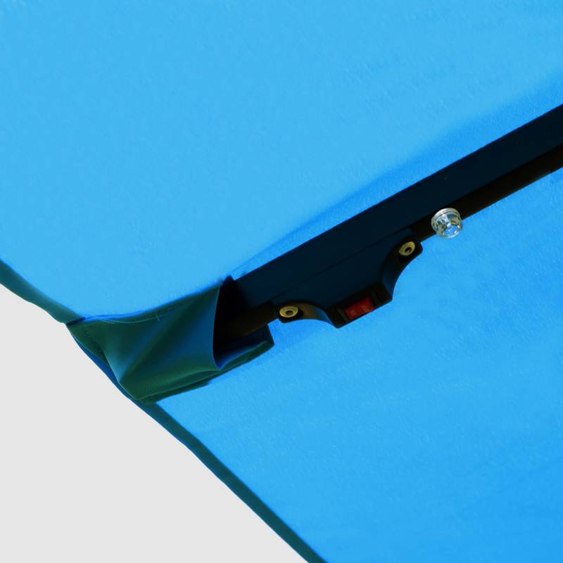 Blue Double-Sided Patio Umbrella - Spacious & Stylish Shade Solution!
