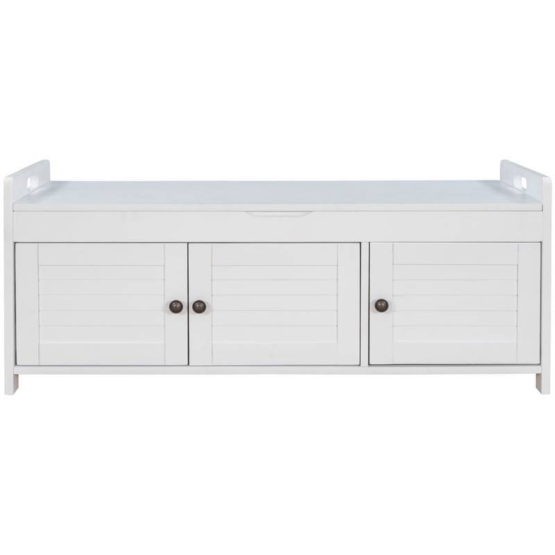 Chic Storage Bench with Cushion and Hidden Space