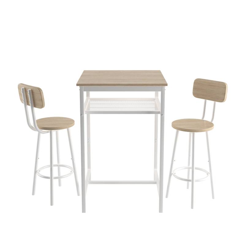 Chic Bar Table Set with Cozy Stools