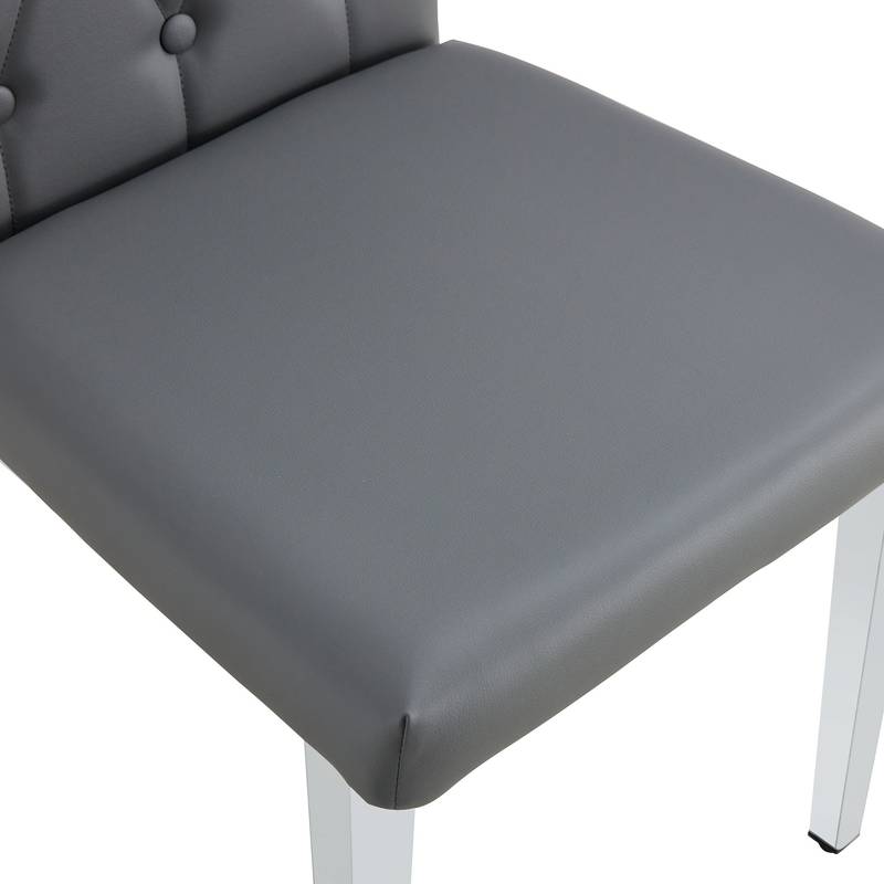 Stylish Gray Armless Dining Chairs Set