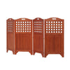 Chic Reddish Brown Wood Privacy Screen
