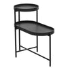 Chic Black Storage Side Table for Living Room