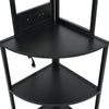 Illuminate Corner Shelf with USB & Glass Holder