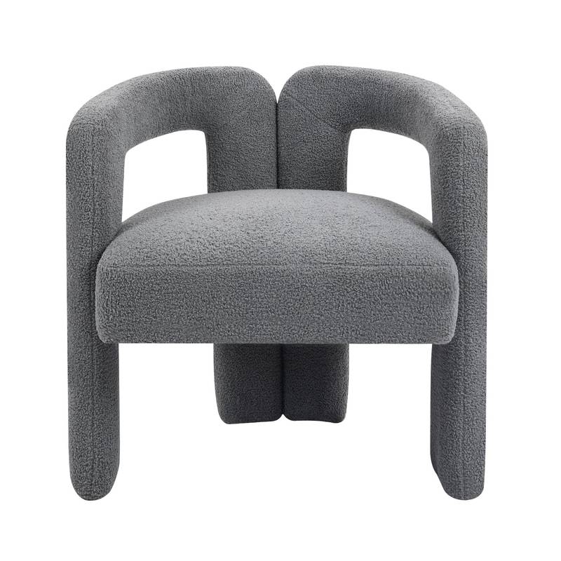 Cozy Grey Teddy Dining Chair