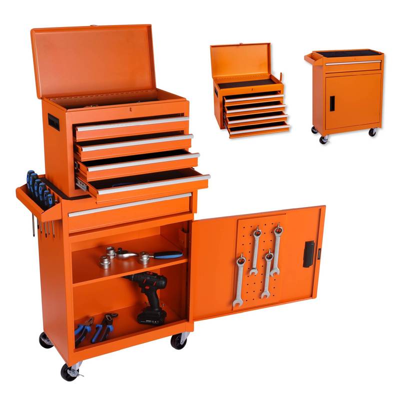 Rolling Tool Organizer with Detachable Box