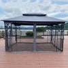 Cozy Outdoor Gazebo with Ventilated Roof & Mosquito Net