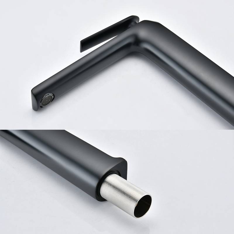 Sleek Matte Black Bathroom Faucet