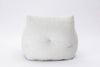 Cozy Ivory Velvet Memory Foam Bean Bag Chair