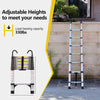 Versatile Telescopic Ladder with Stabilizers and Hooks