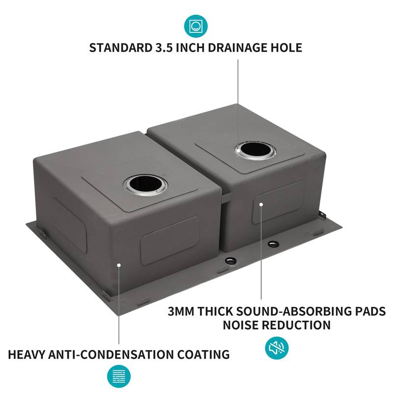 Stainless Steel Double Drop-In Kitchen Sink