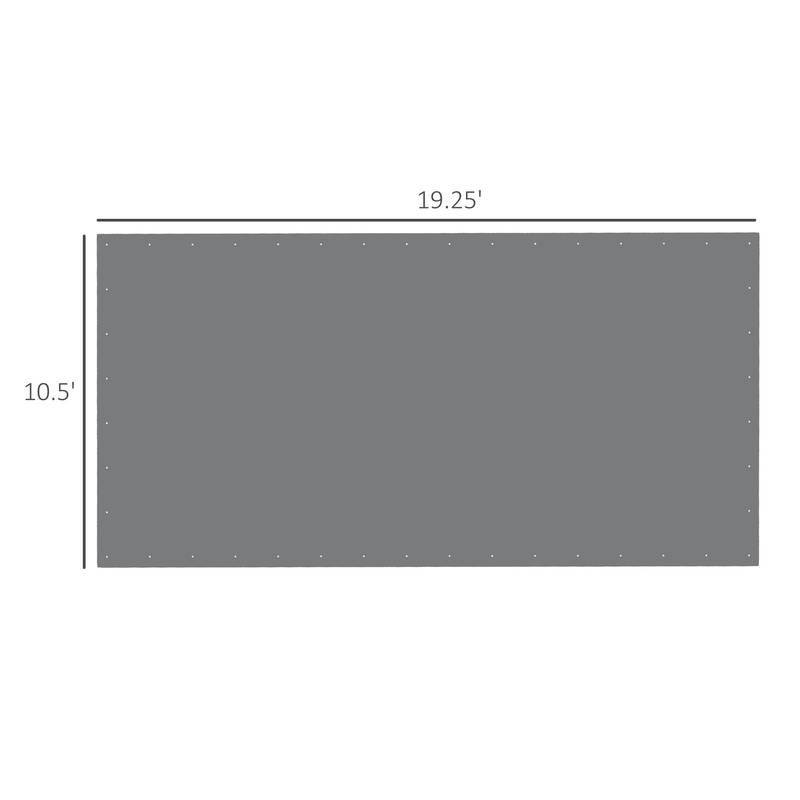 Outsunny Portable Carport Canopy Cover - UV & Water Resistant, Dark Gray