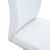 Chic White Curve Dining Chairs - Set of 4
