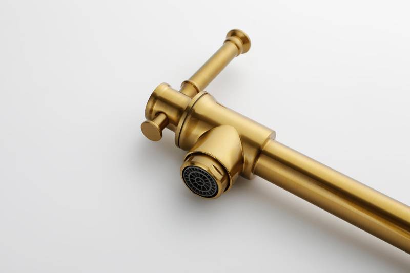 Wall-Mounted Brass Pot Filler Faucet