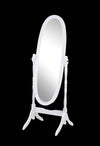 Elegant White Cheval Mirror in Queen Anna Style
