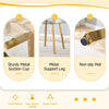 Chic Gold-Base Round Glass Dining Table