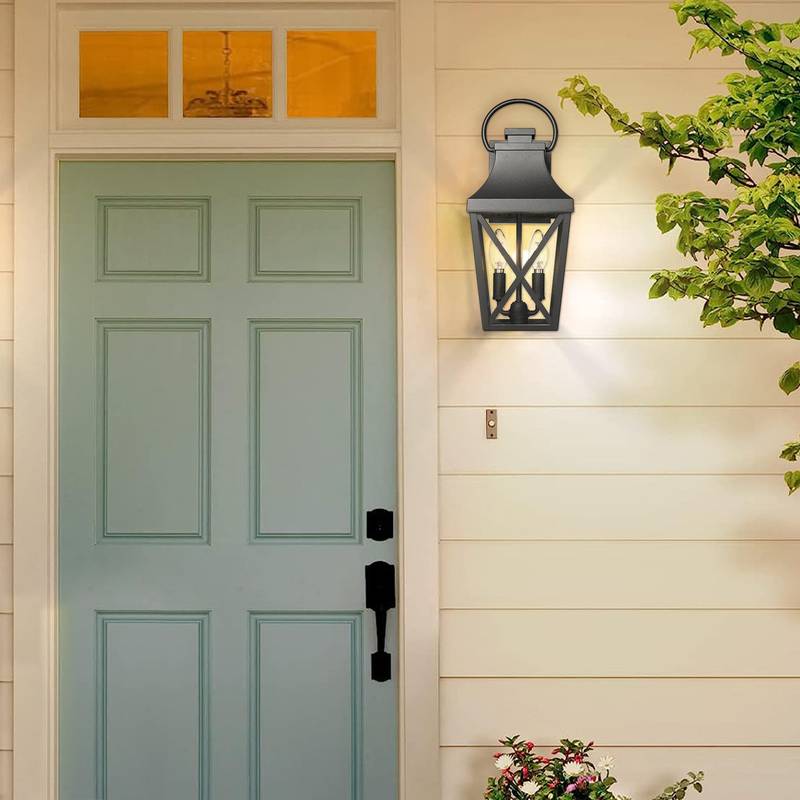 Stylish Waterproof Outdoor Wall Lights - Set of Two