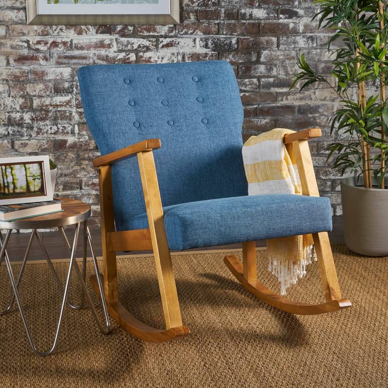 Cozy Blue Rocking Chair