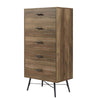 Rustic Walnut 5-Drawer Dresser