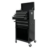 Rolling Tool Chest on Wheels – Black Storage Cabinet with Drawers