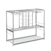 Chic Home Bar Trolley with Glass Holder and Wine Rack
