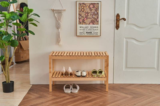 Birch Shoe Storage Bench - Sturdy & Stylish Organizer for Any Space