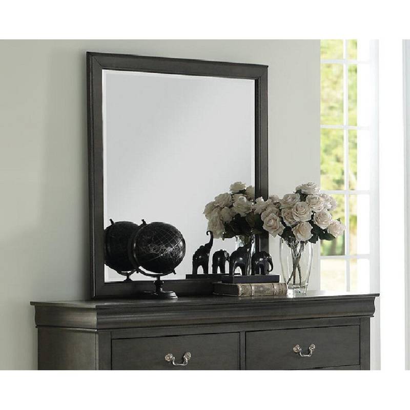 Dark Gray Louis Philippe Mirror by ACME