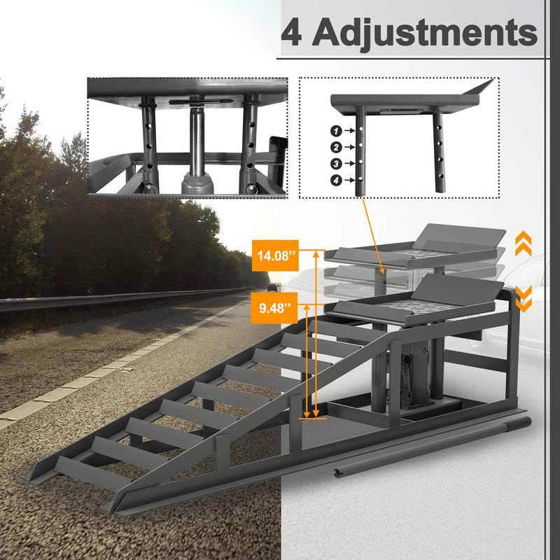Pro Lift Hydraulic Car Ramps - Easy Vehicle Access Set