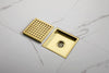 Sleek Square Shower Drain with Removable Grate
