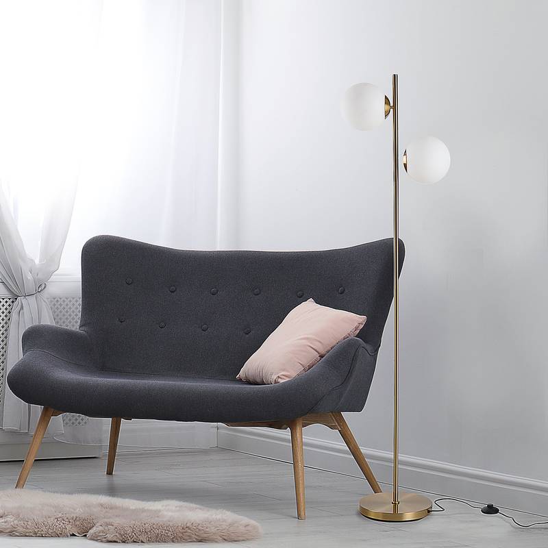 Stylish Glass Shade Floor Lamp