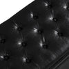 Chic Black Storage Bench with Tufted Detail
