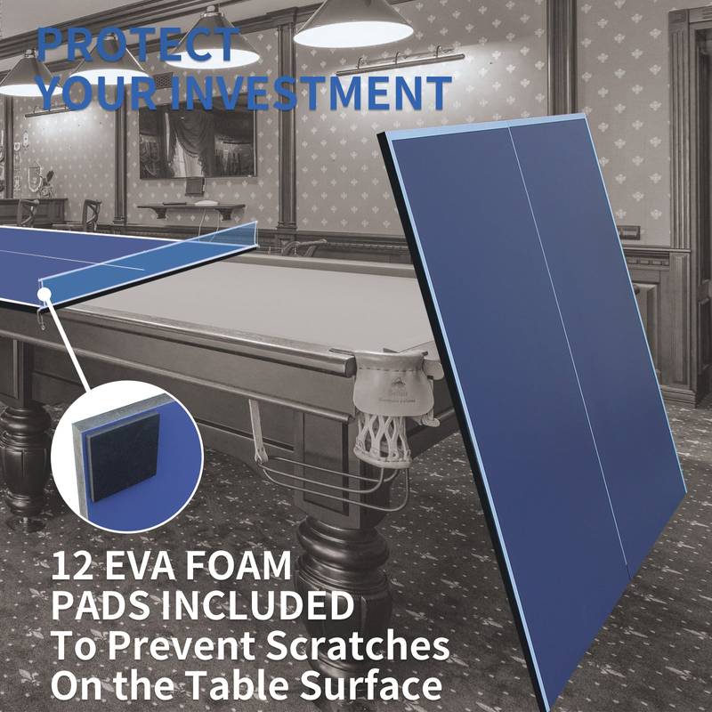 Blue Foldable Ping Pong Table Top for Indoor Fun