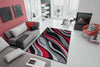 Chic Jersey Area Rug - Bold Black & Red for Your Living Room