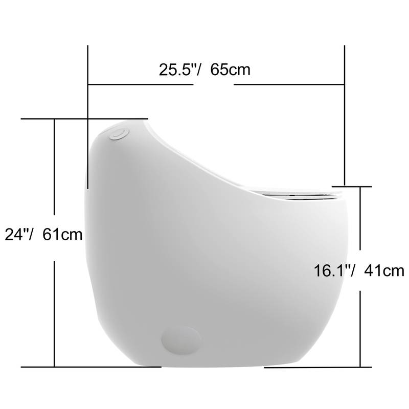 Sleek Egg-Shaped Toilet in Glossy White