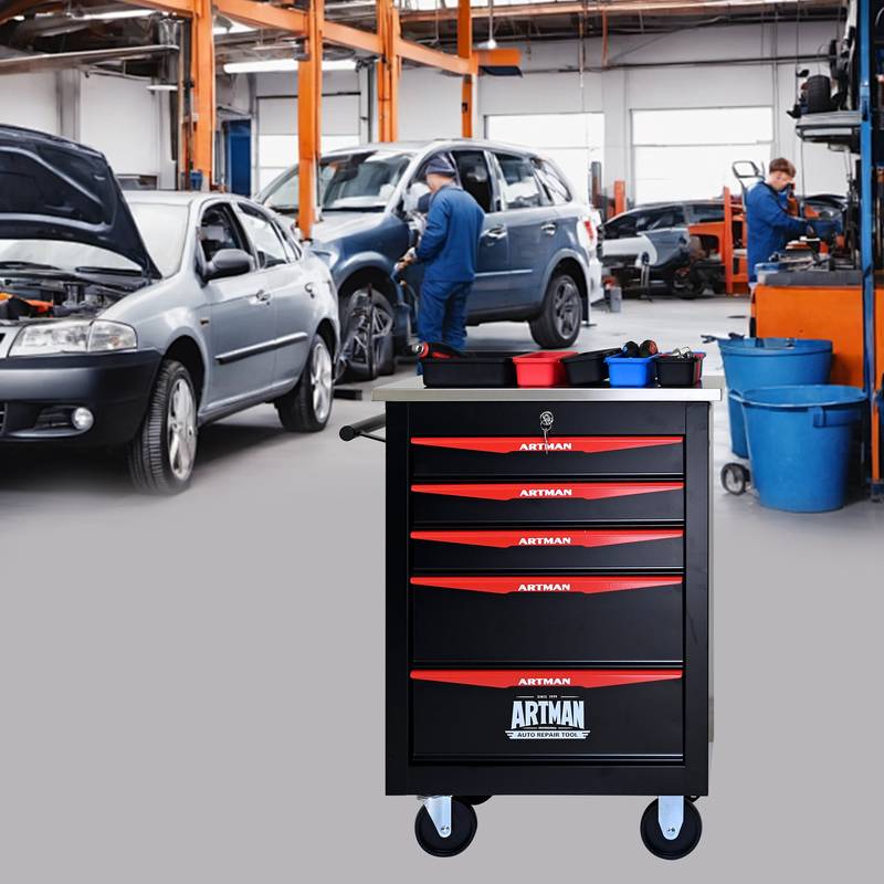 Rolling Tool Cart with Stainless Steel Top – Smart Storage for Garage & Workshop