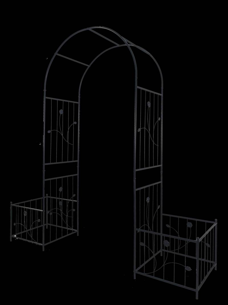 Elegant Climbing Garden Arch with Plant Stands