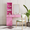 Chic Pink Hair Station with Stylish Storage