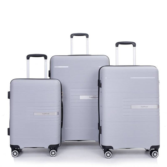 Silver Spin & Secure Luggage Set